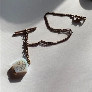 Vintage Masonic Bates & Bacon Gold Plated Chain Fob for a Pocket Watch